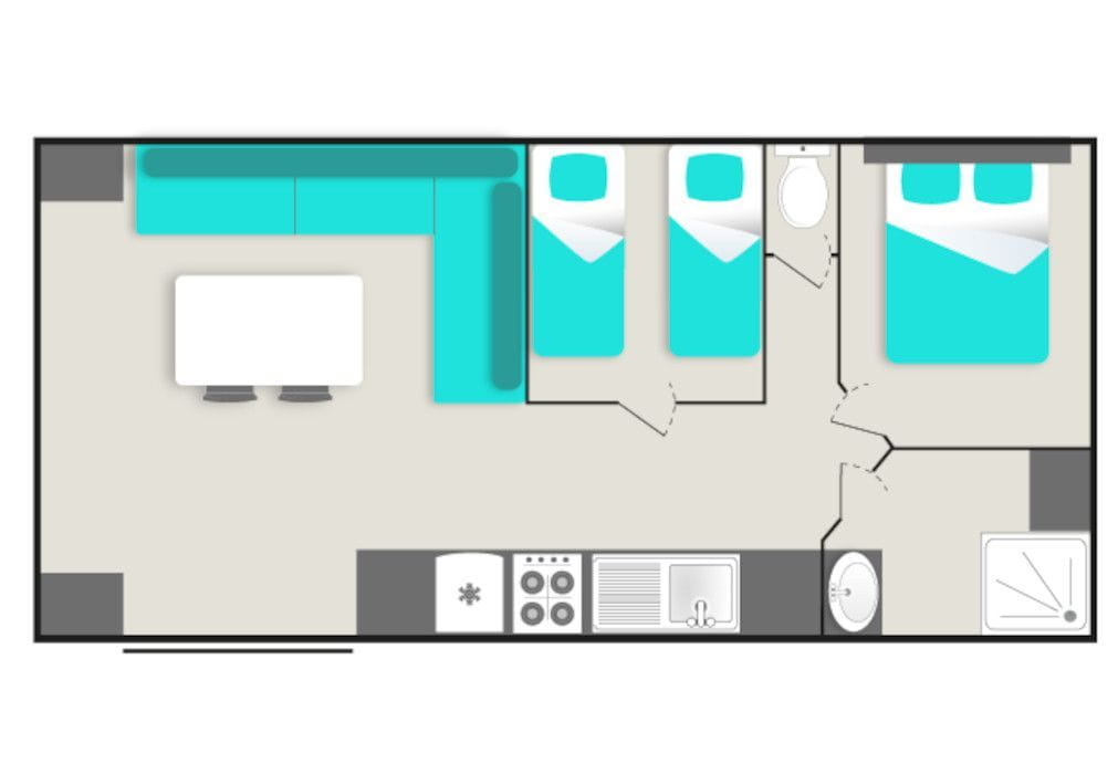 Plan du Mobil Home Port d'Alon